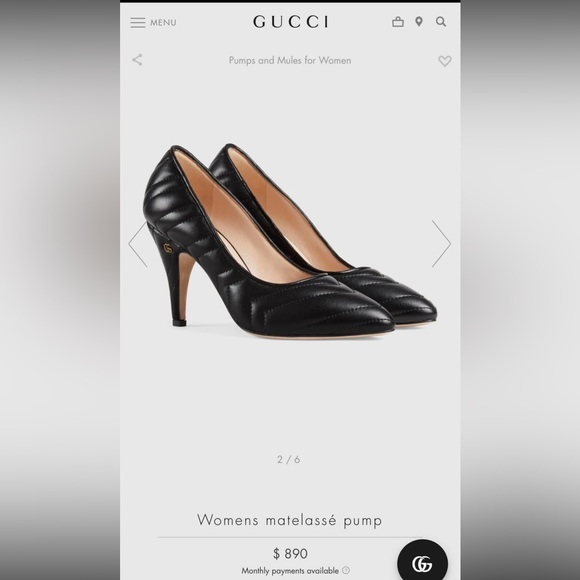 NEW GUCCI Matelasse Leather Pumps - Picture 8 of 9